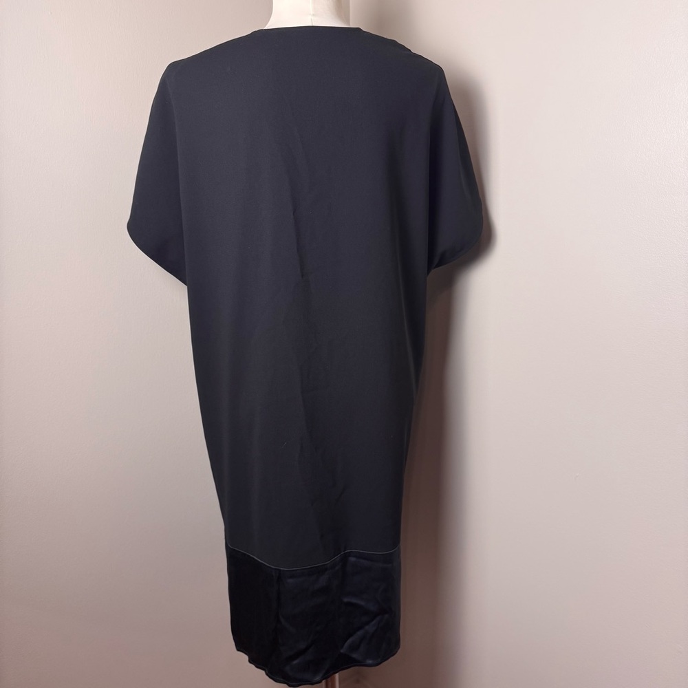 ALL SAINTS Alvar Asymmetrical Sheath Midi Dress V-Neck BLACK / SIZE 4 - Picture 9 of 13
